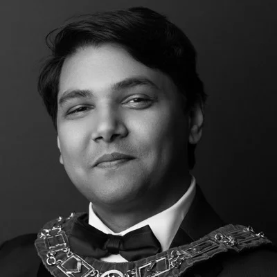 Portrait of Mishan Warnakulasuriya, founder, in lodge regalia
